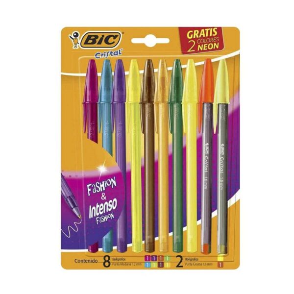 Bolígrafo Bic x10 Surtido