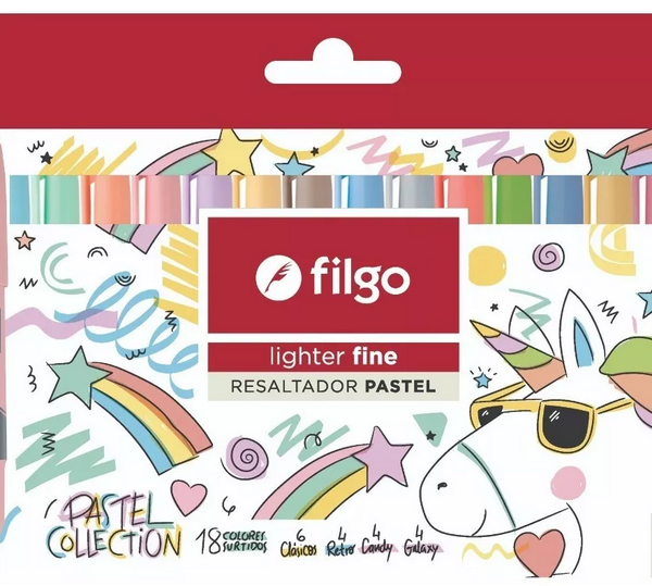 Resaltador x18 Filgo Pastel Set