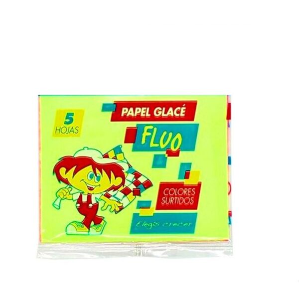 Papel Glase Fluor x10