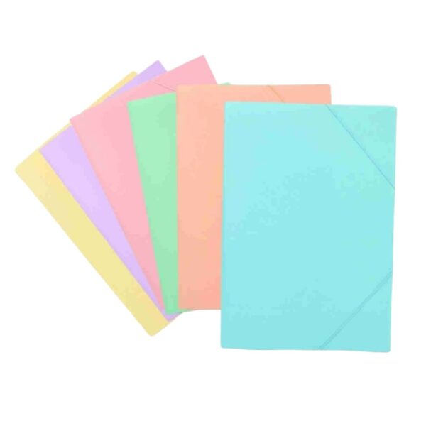 Carpeta 3 solapas Plastica Oficio Pastel  Con Elastico Rosa