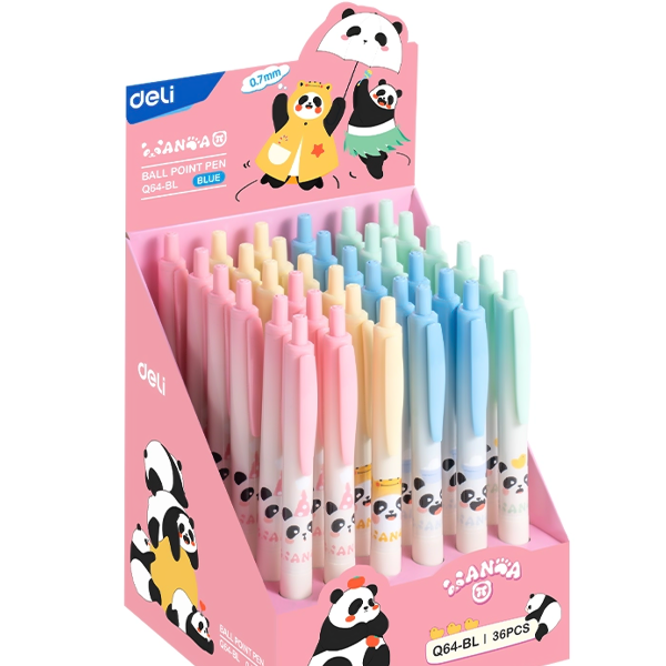 Bolígrafo Deli Panda Azul