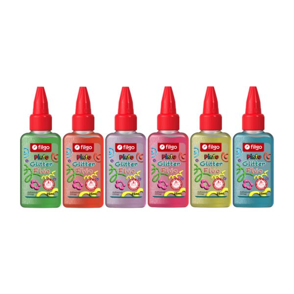Adhesivo Filgo Glitter Fluor Pack  x12 Surtido