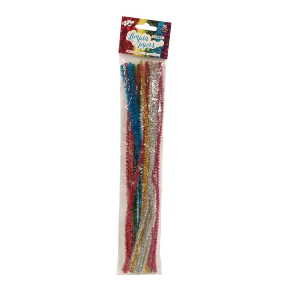 Limpia Pipas Sifap x20 Metalizado con Brillo Glitter